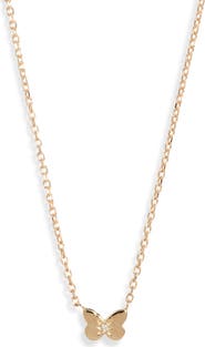 Anzie Mini Butterfly Pendant Necklace