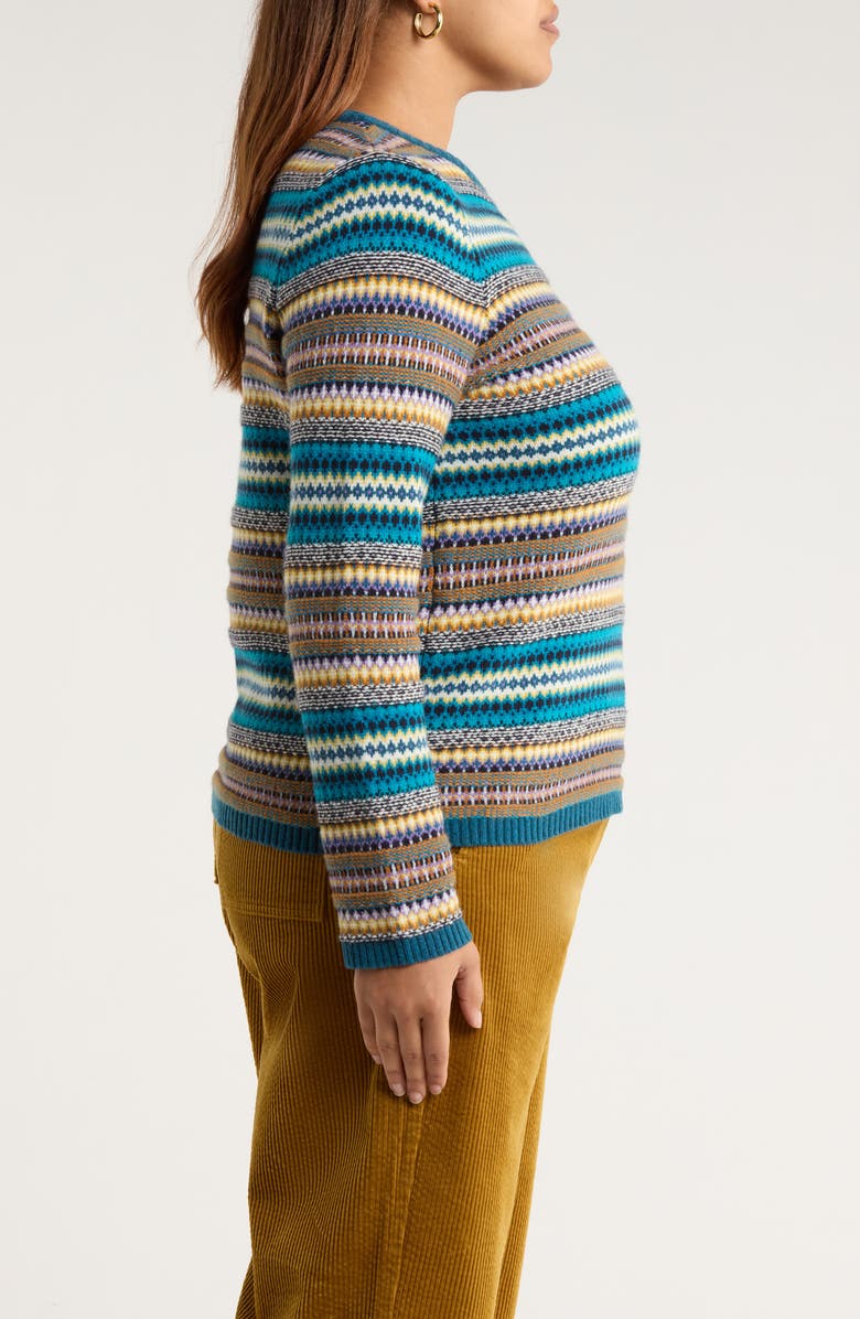 Seasalt Cornwall Percella Cove Fair Isle Merino Wool Blend Sweater, Alternate, color, Weaving Needle Dark Eden Mix