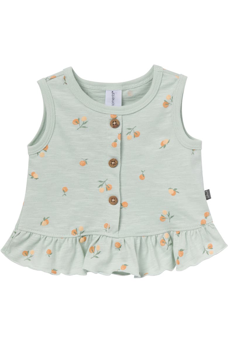 Sleeveless Peplum Tops and Shorts Set, Alternate, color, Light Sky Oranges