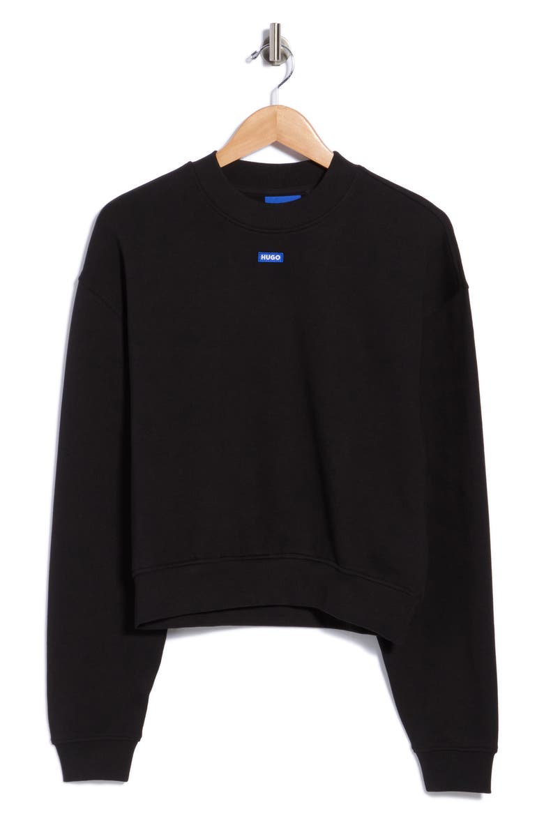 Cotton Sweatshirt, Main, color, BLACK