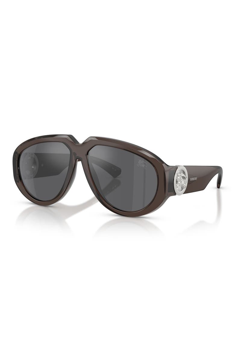 58mm Pilot Sunglasses, Alternate, color, GREY / GREY MIRROR SILVER