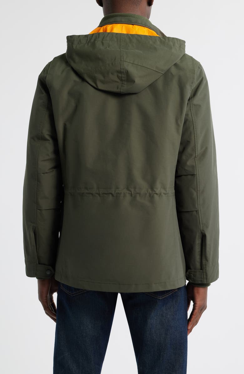 Schott NYC Waterproof Cotton Blend 2-in-1 Jacket, Alternate, color, Olive
