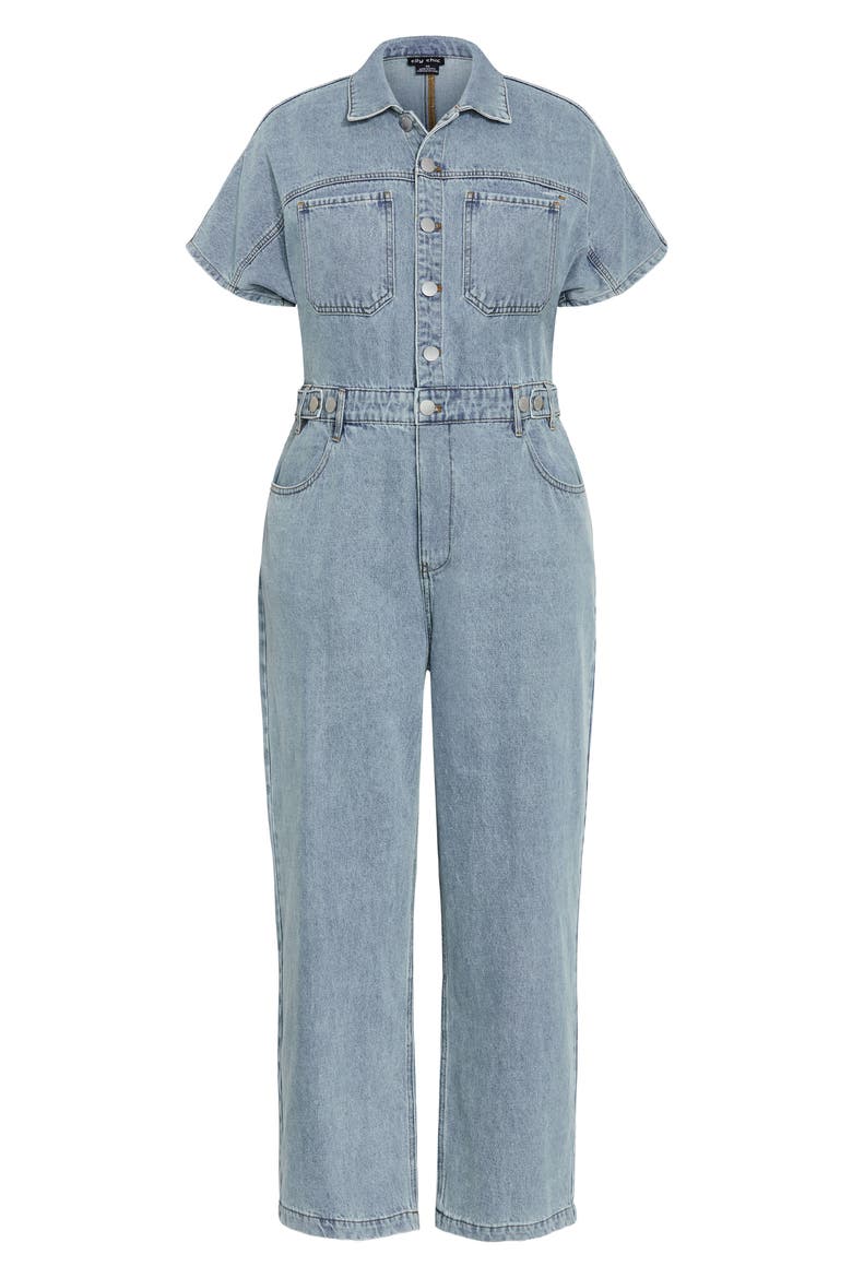 Karsyn Denim Boiler Suit, Alternate, color, LIGHT DENIM
