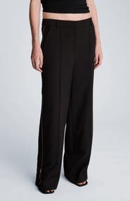 Kenneth Cole High Waist Pintuck Wide Leg Pants