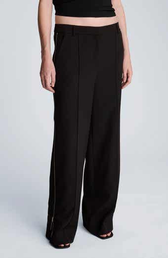 High Waist Pintuck Wide Leg Pants