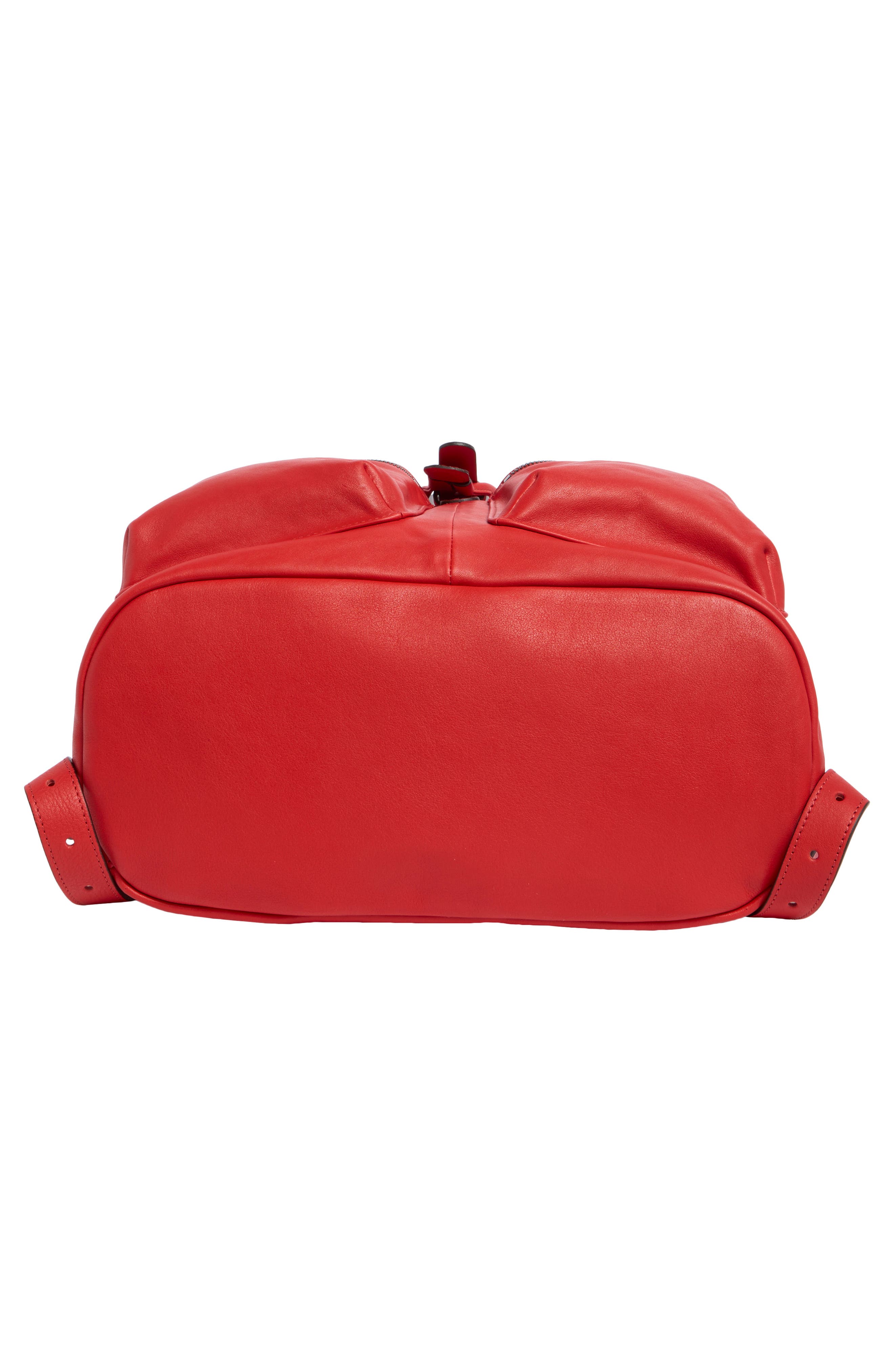 Longchamp 3D Leather Backpack, Alternate, color, Vermilion