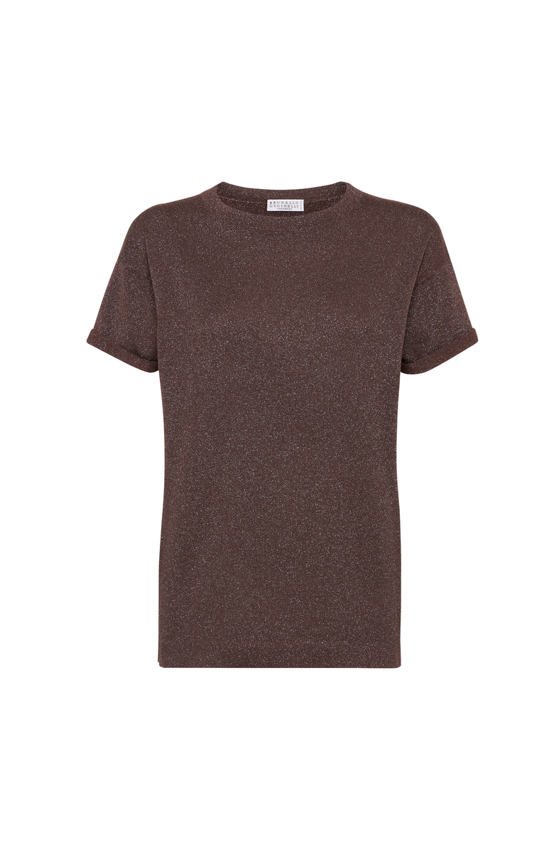 Brunello Cucinelli Cashmere and silk lightweight sweater, Main, color, Cocoa