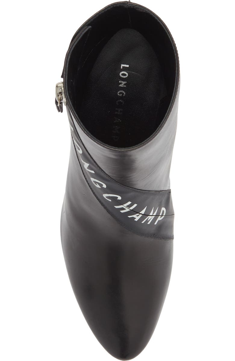 Longchamp Logo Ankle Boot, Alternate, color, Black