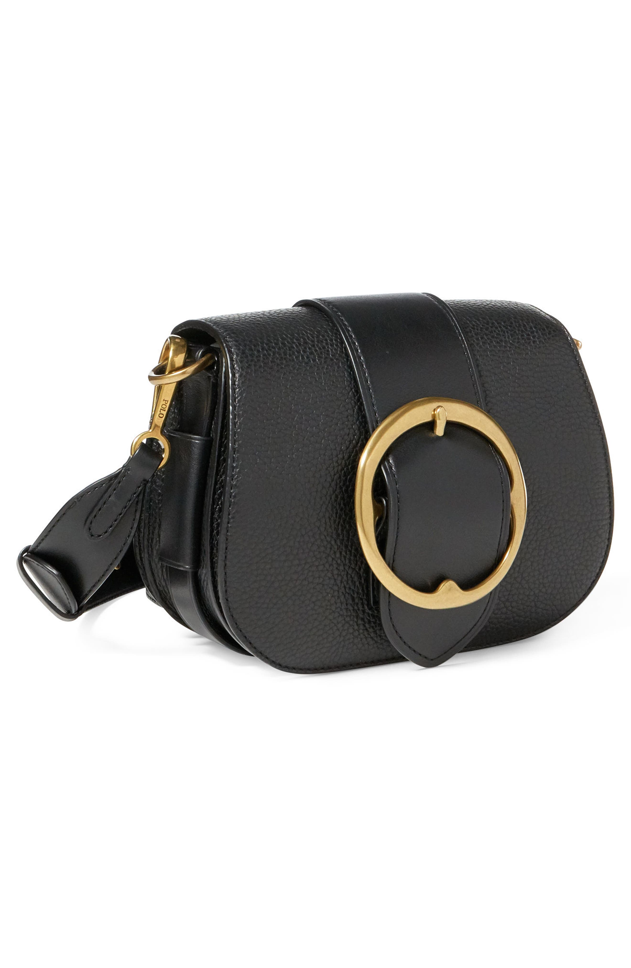 Polo Ralph Lauren Lennox Leather Saddle Bag, Alternate, color, 
