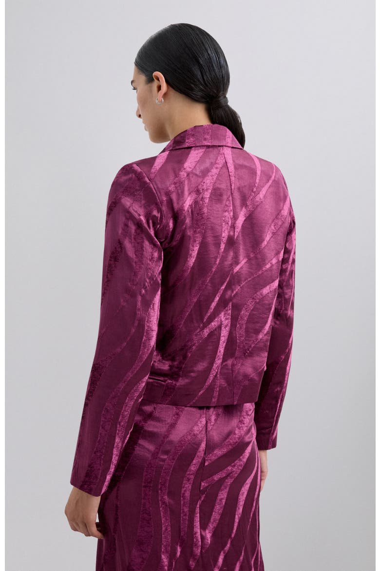 Camou Velvet Blazer, Alternate, color, Bouganville