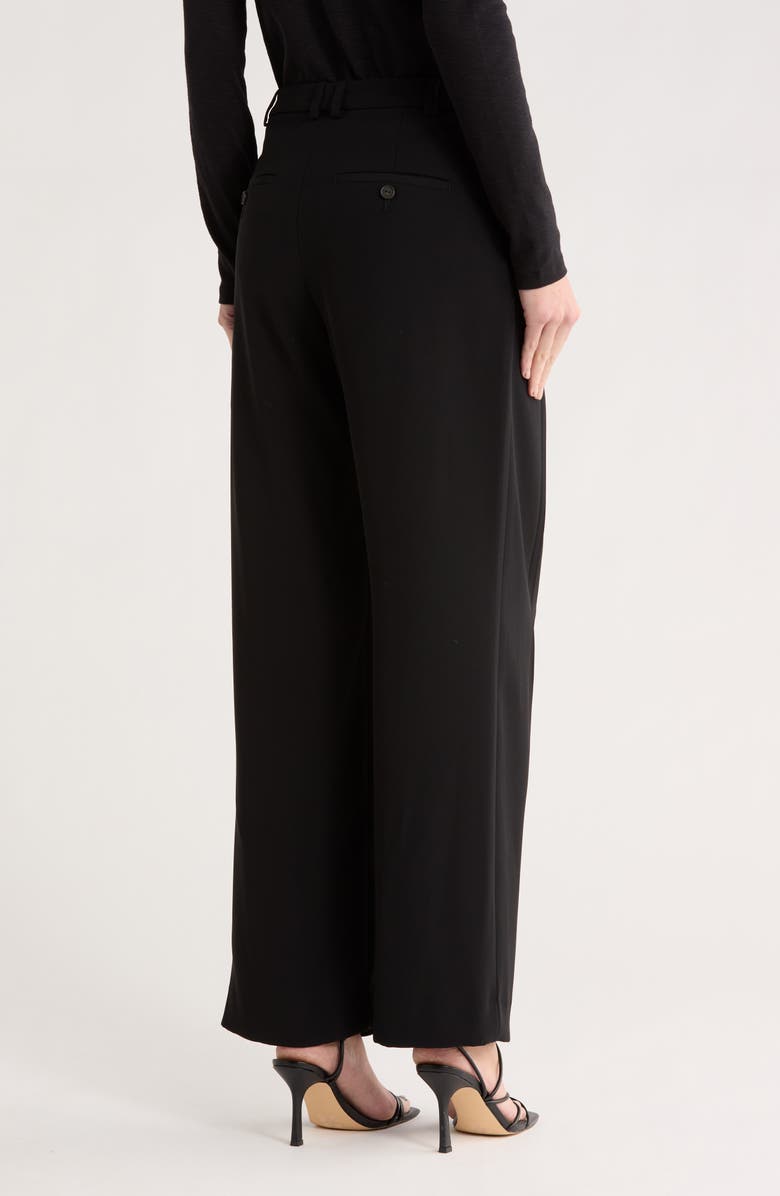 Vince Drop Waist Pleated Pants, Alternate, color, Black