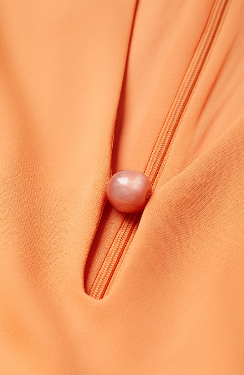 MANGO Beaded V-Neck Long Sleeve Minidress, Alternate, color, 