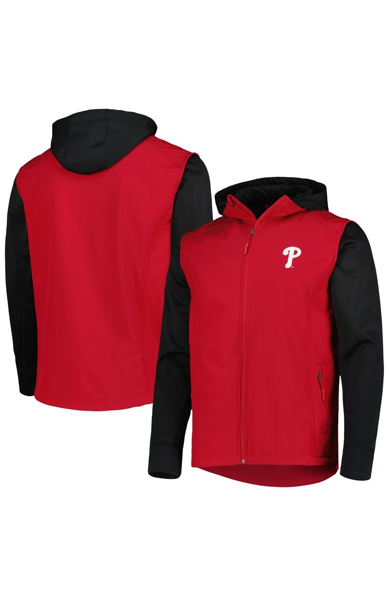 DUNBROOKE Men's Dunbrooke Red/Black Philadelphia Phillies Alpha Full-Zip Jacket, Main, color, Red