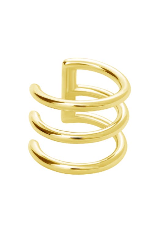 Lucy Quartermaine Waterfall Triple Ear Cuff In Gold