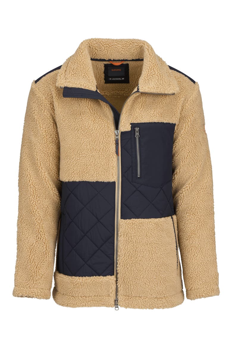 Osaka High Pile Fleece Jacket, Alternate, color, NATURAL