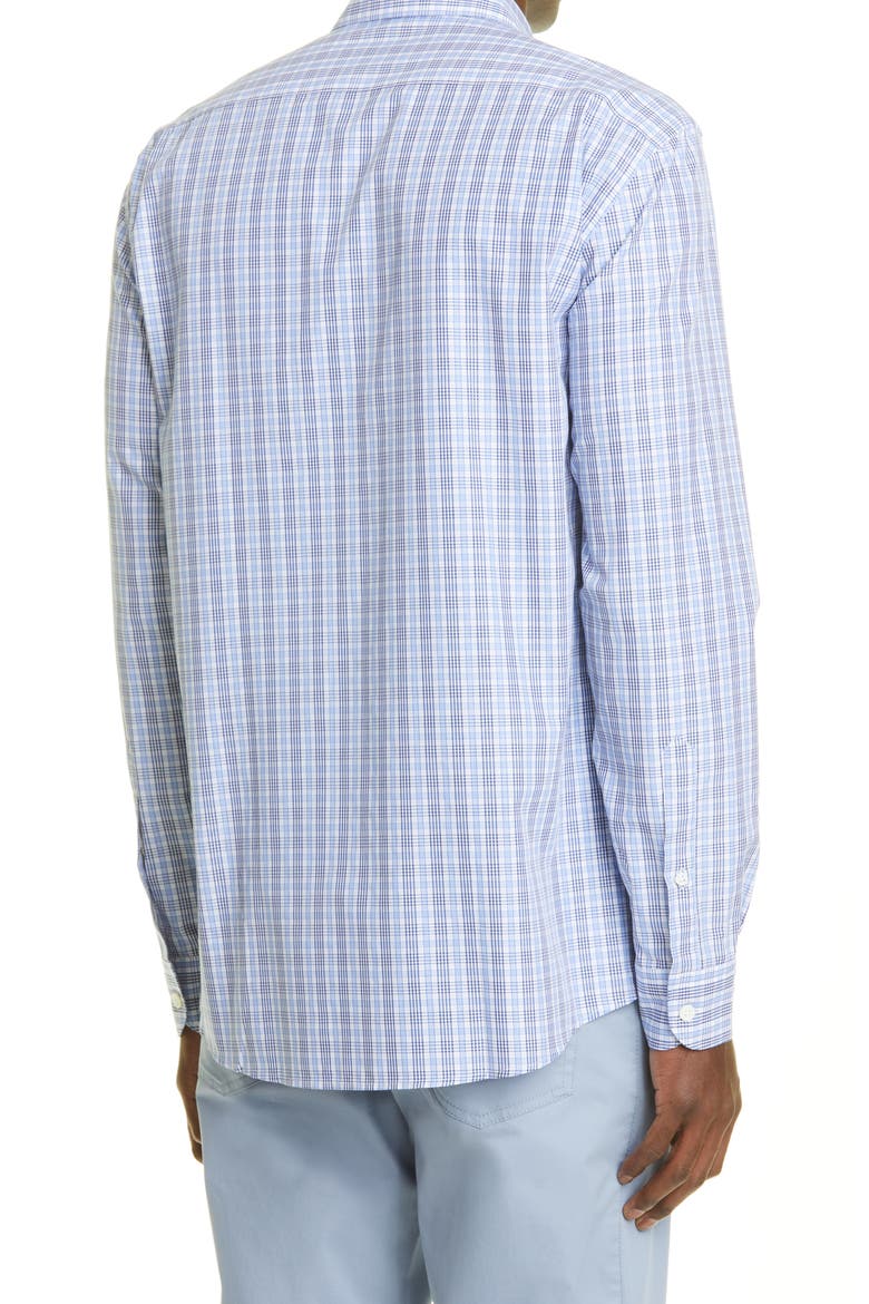 Centoquaranta Twill Button-Up Shirt, Alternate, color, DK BLU CK