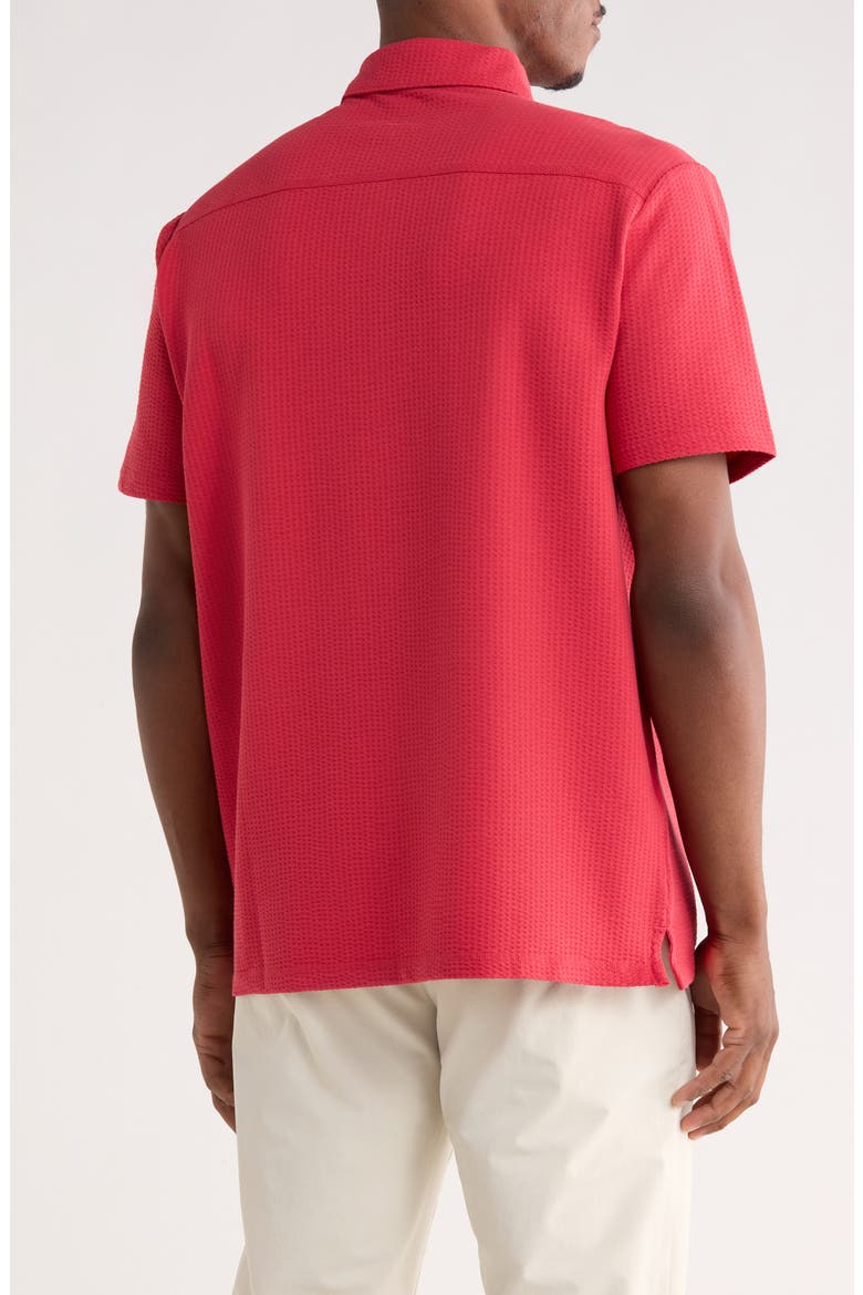 Pucker Waves Knit Polo, Alternate, color, RED