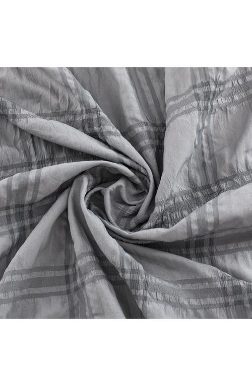 Dainty Home Crinkle Plaid Shower Curtain In Blue