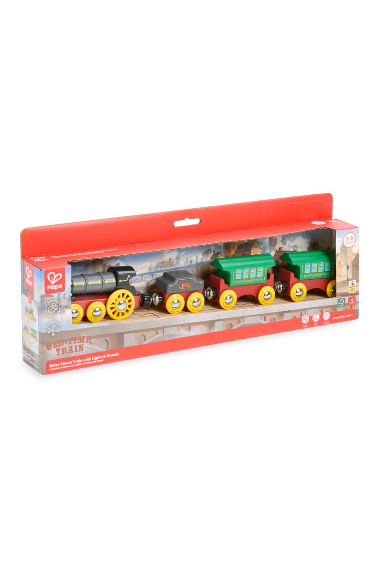 Retro Steam Train with Lights & Sounds Playset, Alternate, color, MULTI