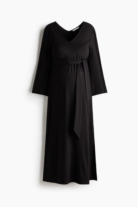 Mama Tie-belt Jersey Dress