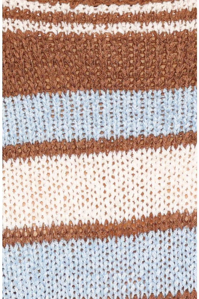Aisling Stripe Sweater & Shorts Set, Alternate, color, BLUE BROWN STRIPE