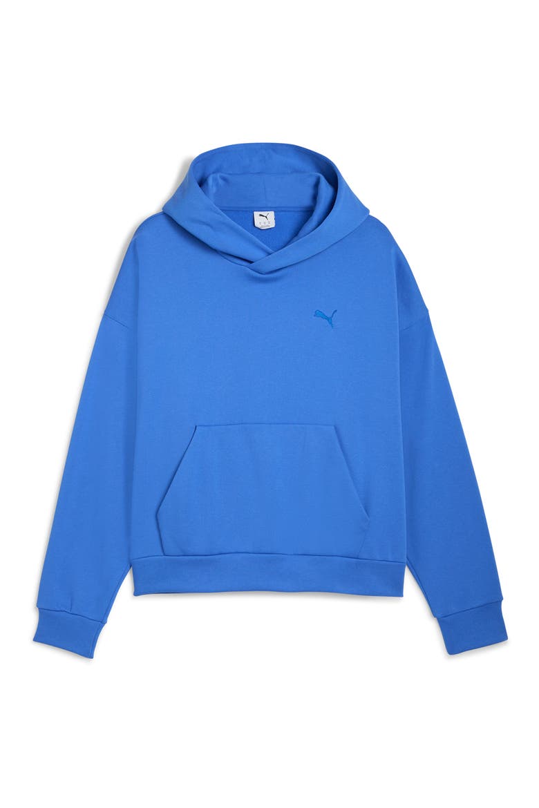 Boxy Essentials Hoodie, Alternate, color, MOUNTAIN BLUE