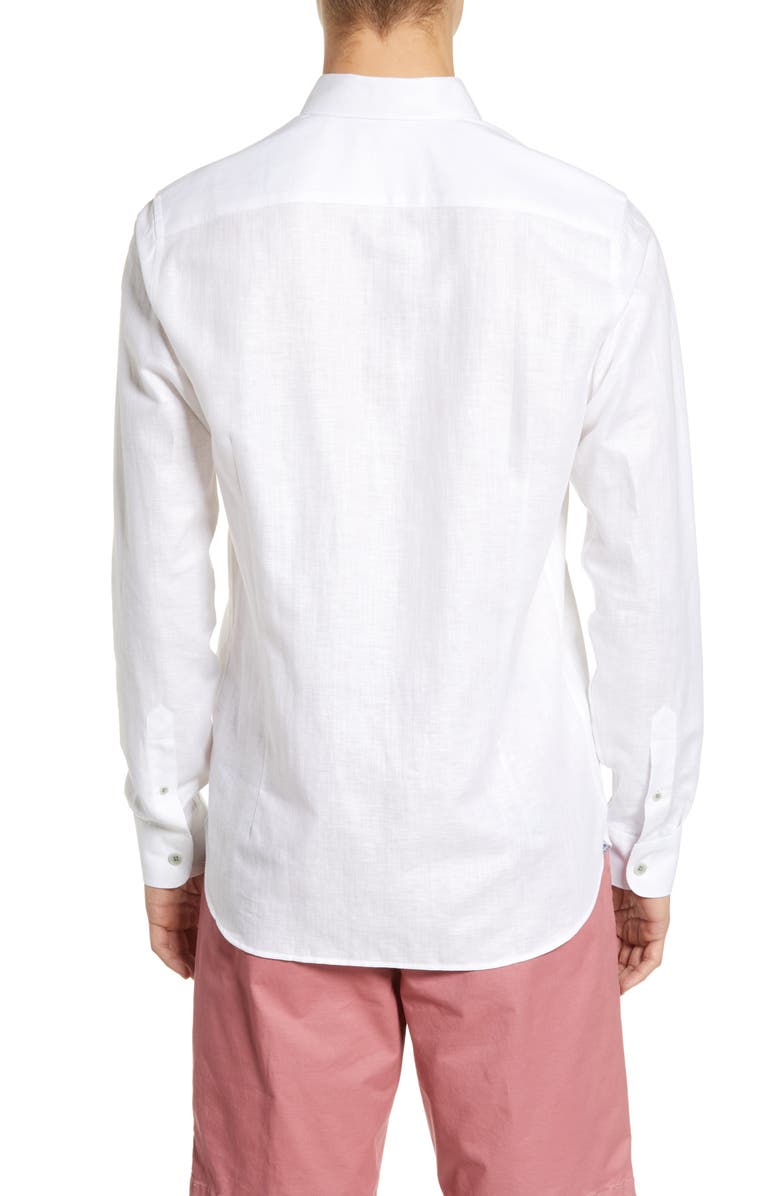 Ted Baker London Emuu Slim Fit Linen Shirt, Alternate, color, 