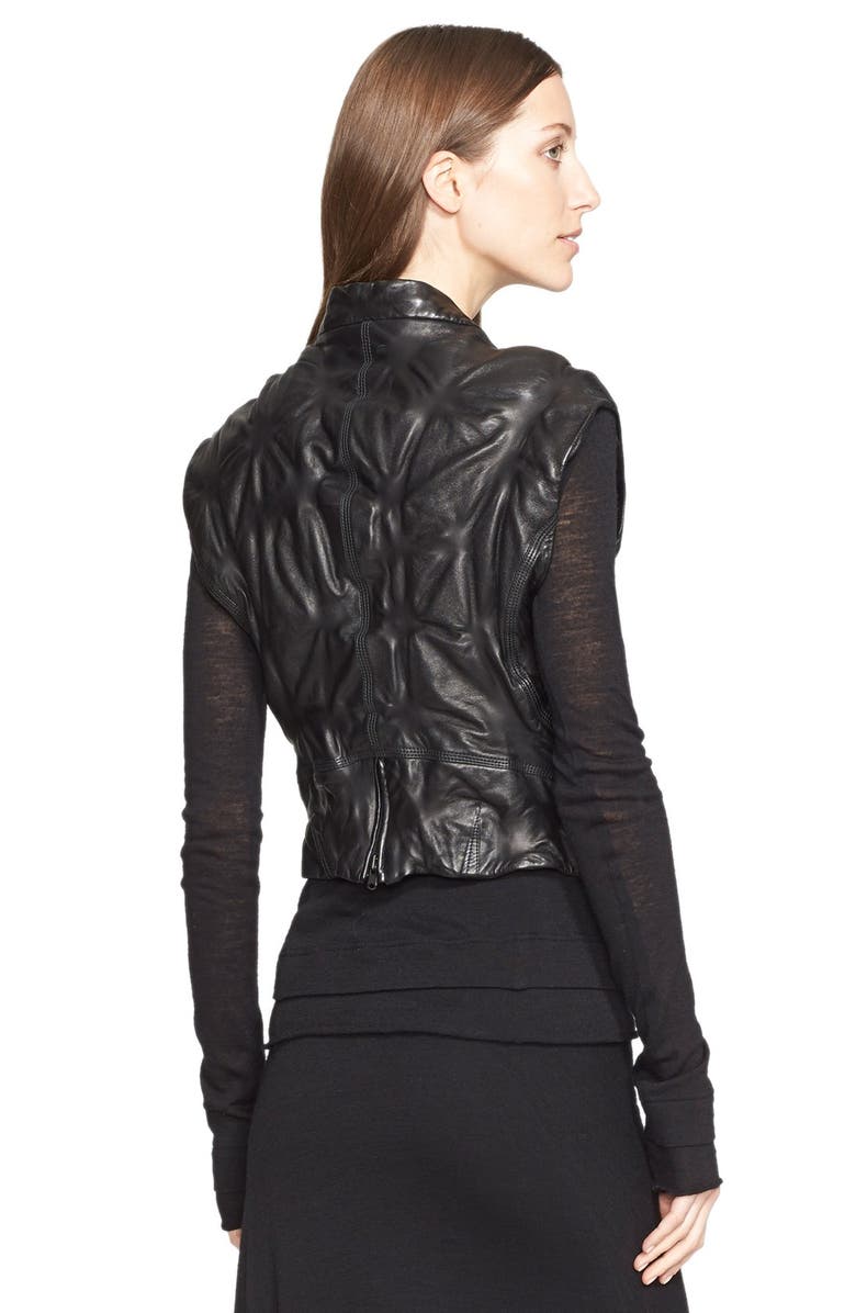 Donna Karan New York Nappa Leather Vest, Alternate, color,