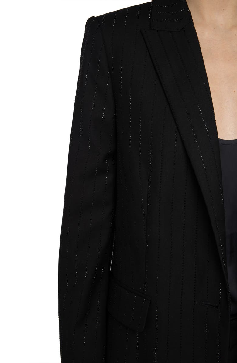 Zadig & Voltaire Valse Metallic Stripe Jacket, Alternate, color, Black