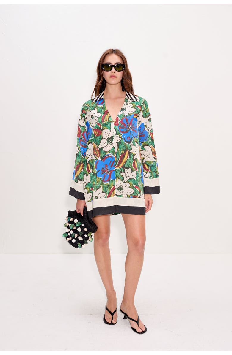 SIMONMILLER Diaz Mini Dress, Alternate, color, Tropical Floral Print Combo