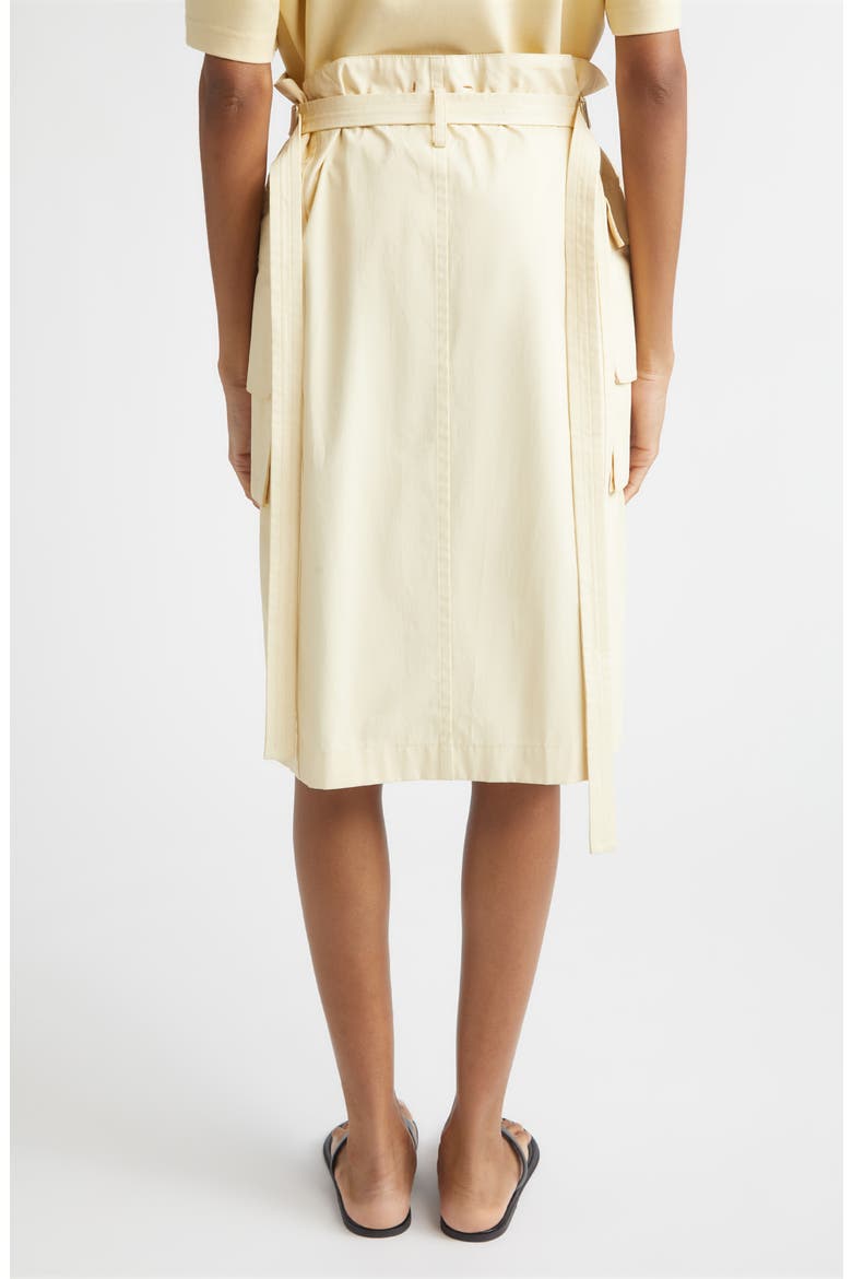 Glen Coated Cotton Cargo Skirt, Alternate, color, BUTTER