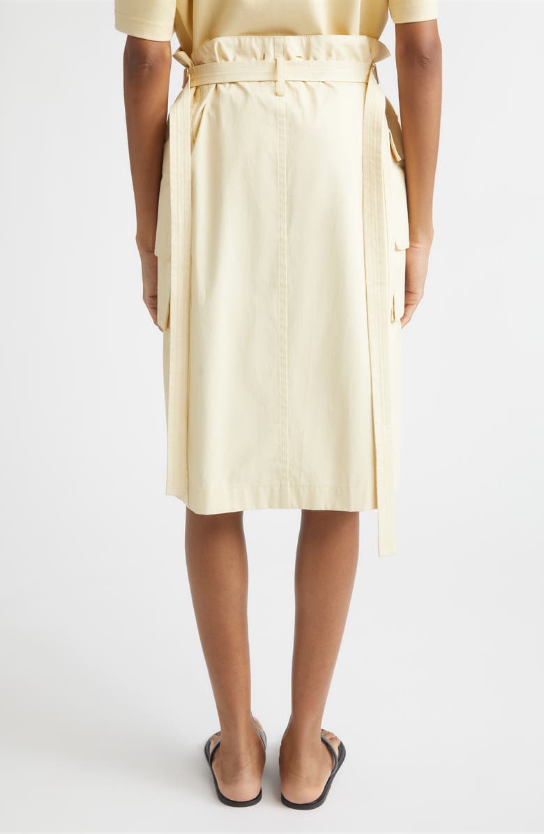 OSSOU Glen Coated Cotton Cargo Skirt, Alternate, color, Butter