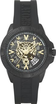 PLEIN SPORT Touchdown Silicone Strap Watch, 44mm