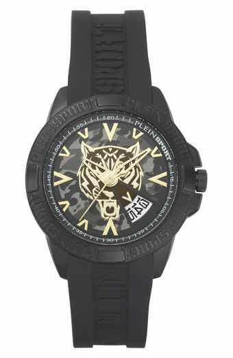 Touchdown Silicone Strap Watch, 44mm