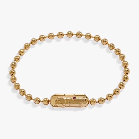 Sagittarius Zodiac Barrel Bead Bracelet