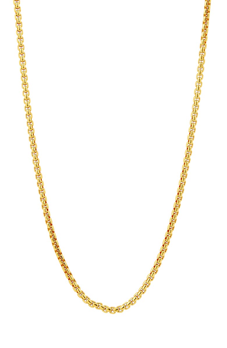 SAVVY CIE JEWELS Box Chain Necklace, Main, color, Gold