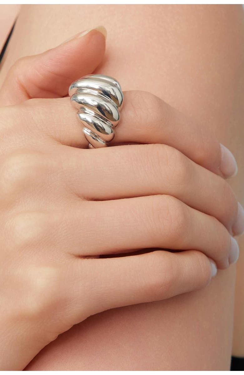 Oradina Sterling Silver Lady Finger Ring, Alternate, color, Silver