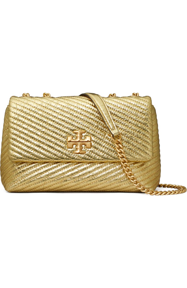 Tory Burch Small Moto Quilted Metallic Leather Convertible Shoulder Bag, Main, color,