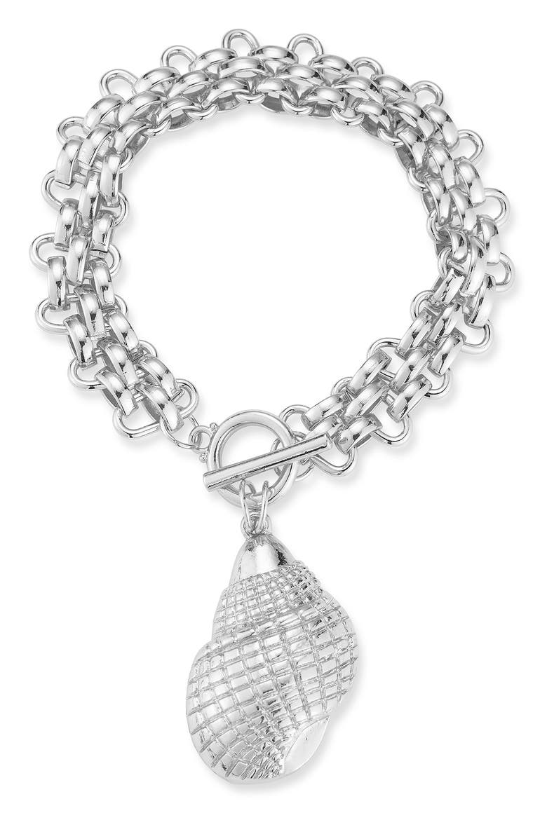 Shell Bracelet, Main, color, SILVER