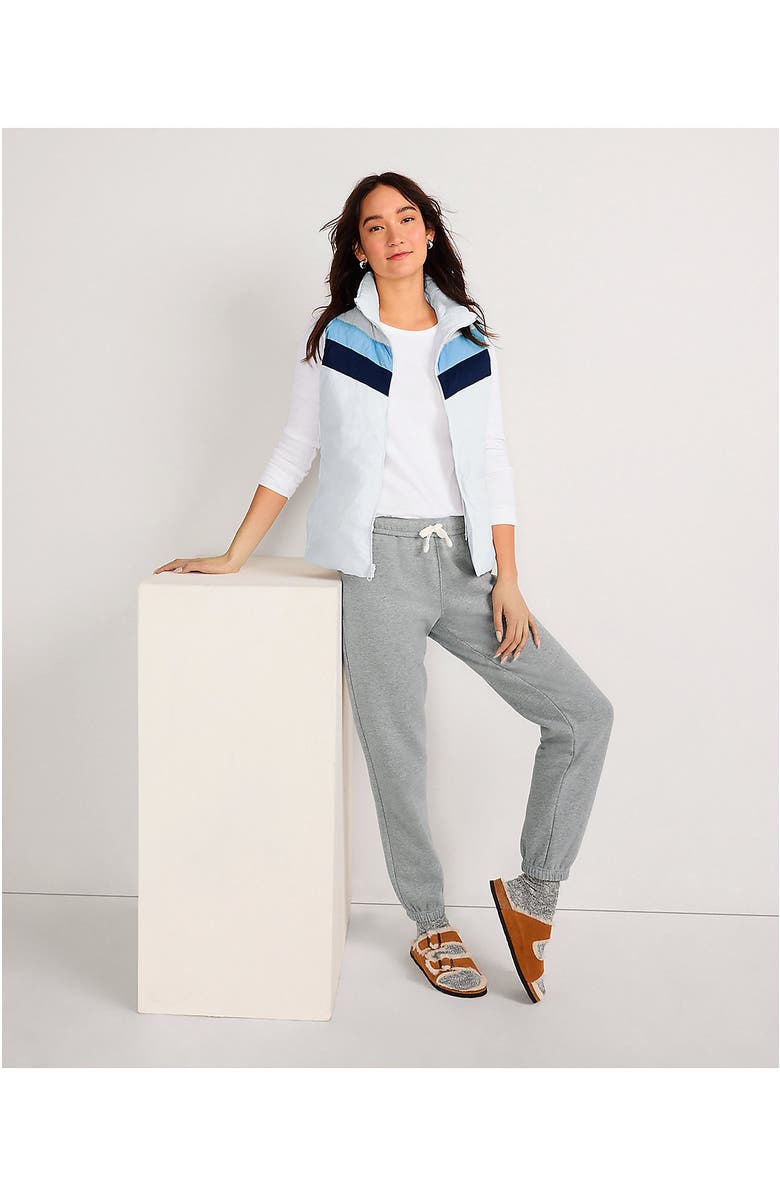 Lands' End Wanderweight Reversible Packable Down Vest, Alternate, color, White/Blue Colorblock