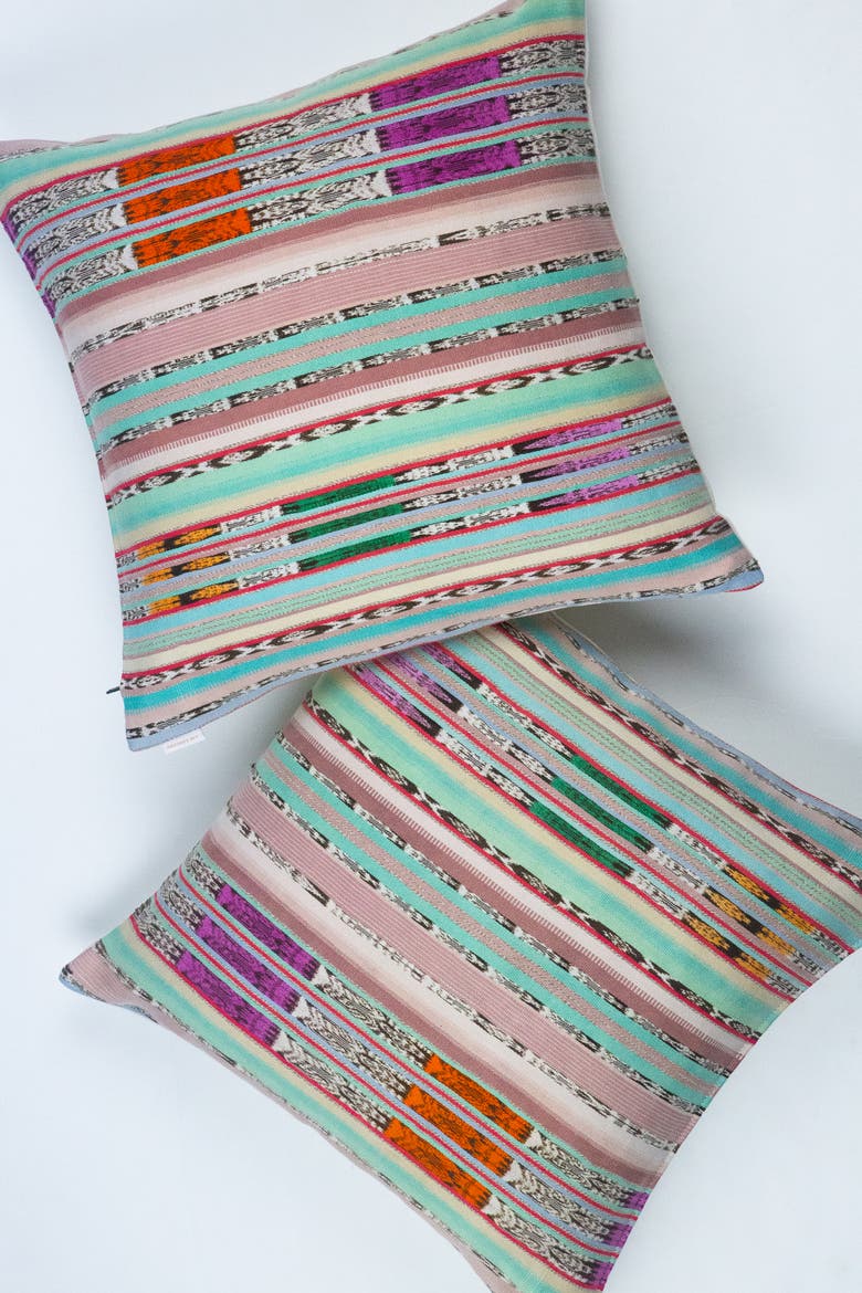 Vintage Quinta Ikat Stripe Pillow, Main, color, MULTI STRIPE