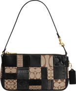COACH Plaza Patchwork Leather & Canvas Shoulder Bag
