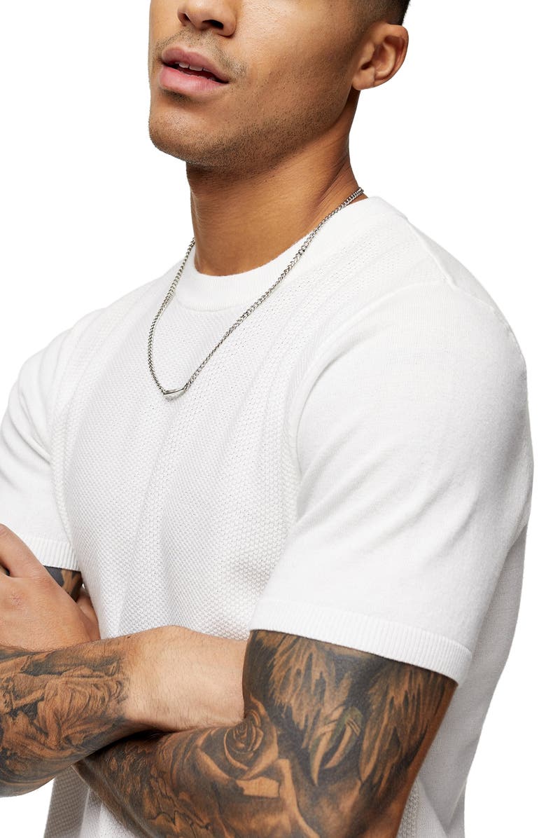 Topman Sweater Knit T-Shirt, Alternate, color,