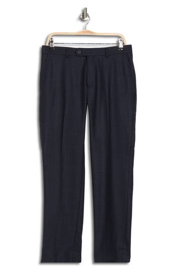 Tommy Hilfiger Plaid Wool Dress Pants In Black