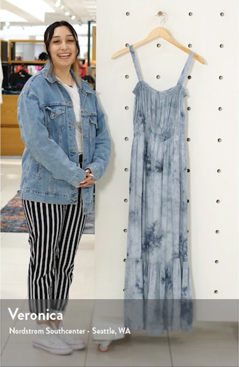 Smocked Waist Tie Dye Maxi Dress, sales video thumbnail