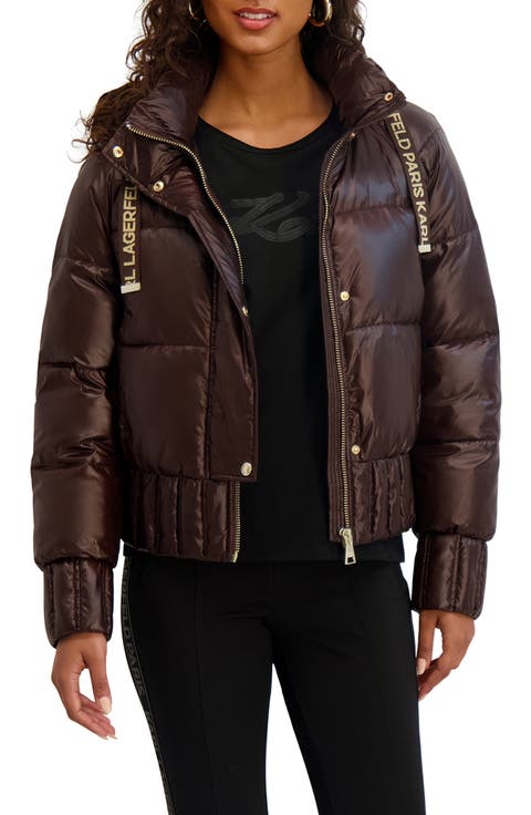 Crop Puffer Bomber Jacket