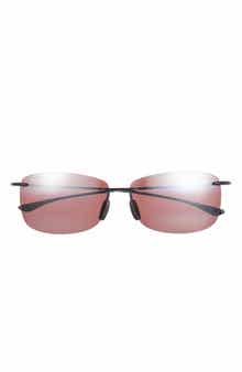 Akau 62mm Polarized Rectangular Sunglasses