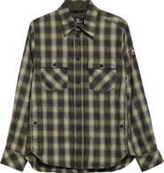 Moncler Grenoble Plaid Cotton & Tencel™ Lyocell Flannel Snap-Up Shirt