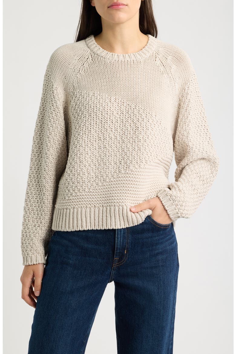 Organic Cotton Sweater, Main, color, PALE STRIPE