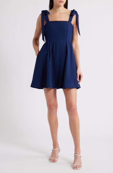 Tie Strap A-Line Minidress